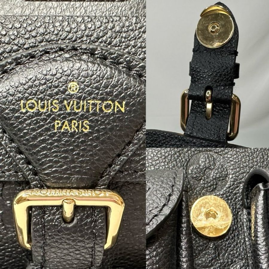 LV Backup黑花壓紋雙肩包-9