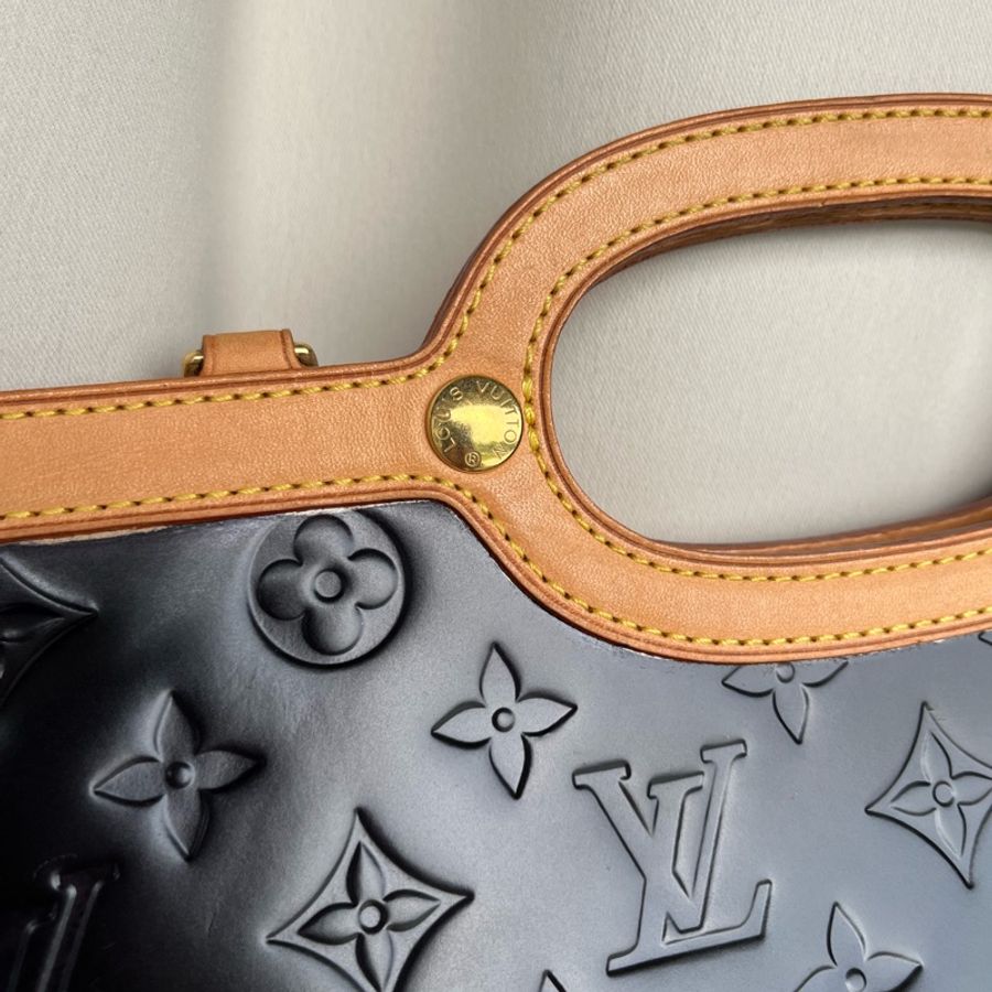 (全新品等級) LV 黑老花 特殊稀有款 斜背+手提包-6