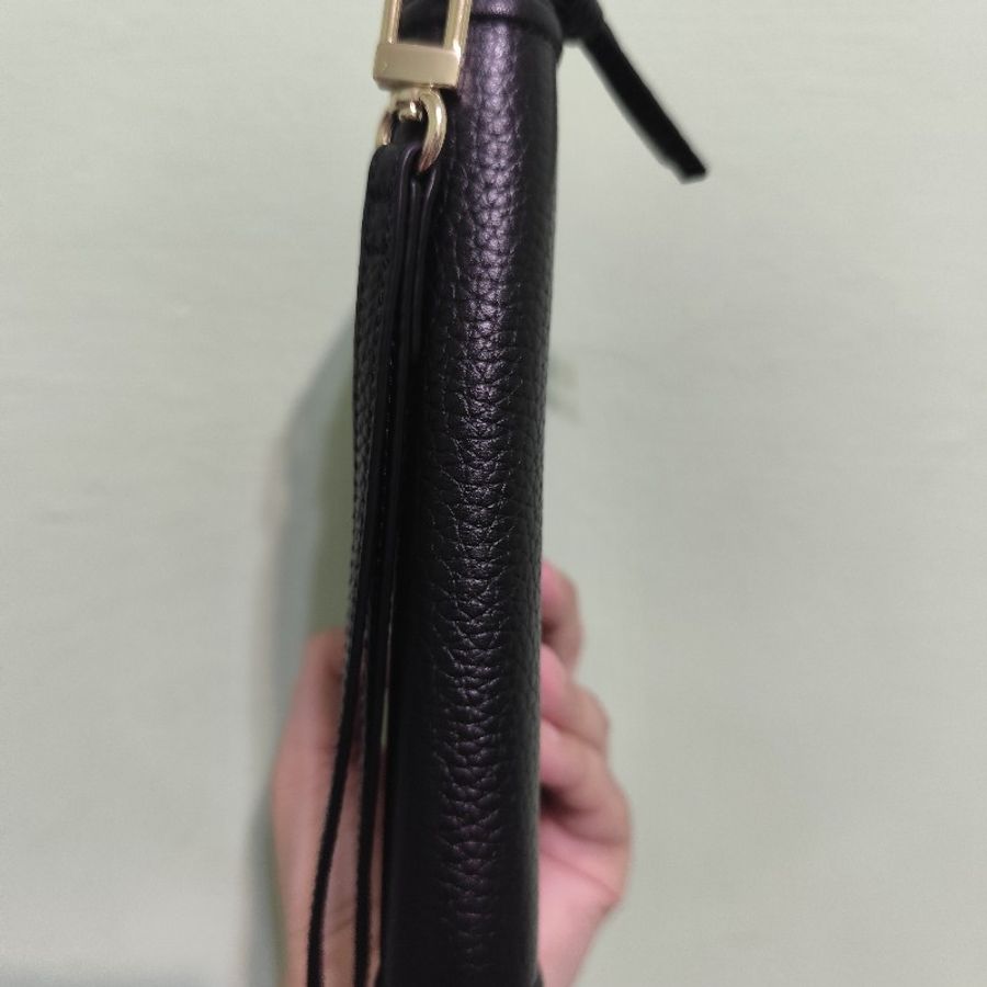 TB TORY BURCH THEA ZIP 荔枝紋 拉鍊手拿長夾 黑色 全新(年末限時特價1/1止)-7