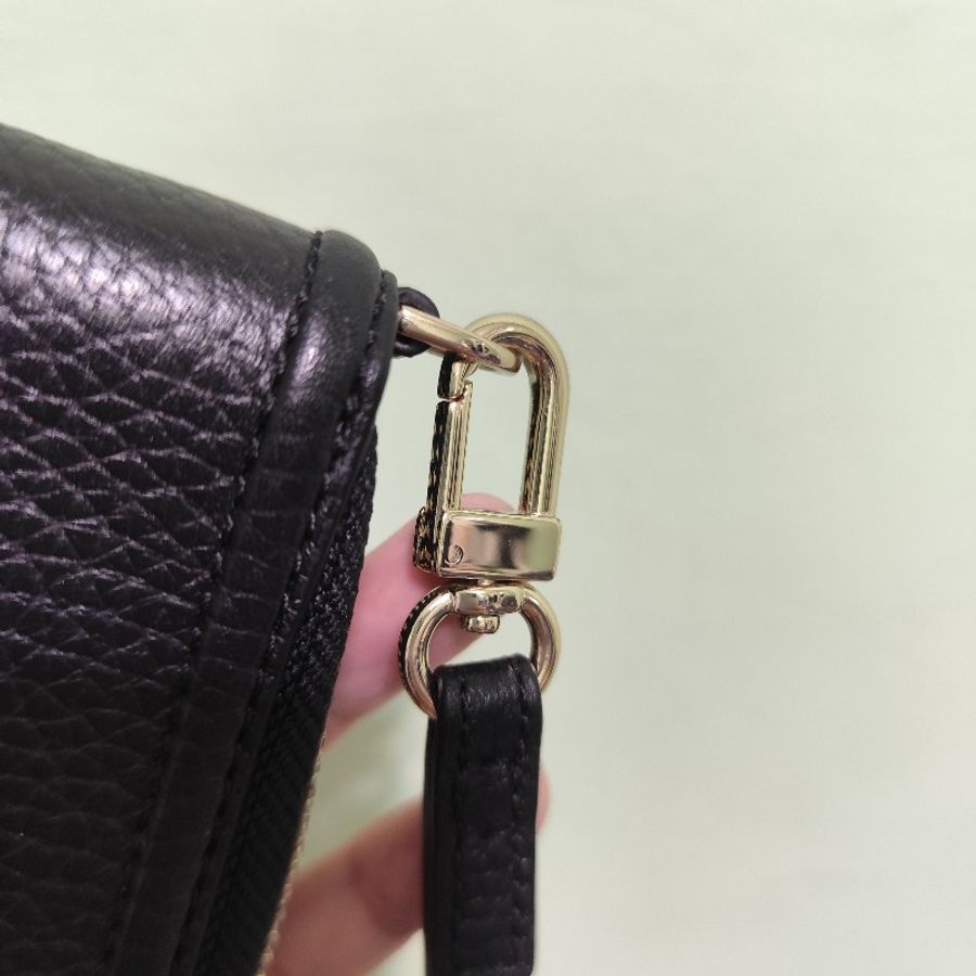 TB TORY BURCH THEA ZIP 荔枝紋 拉鍊手拿長夾 黑色 全新(年末限時特價1/1止)-9
