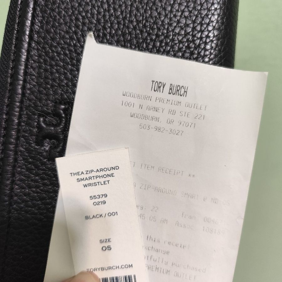 TB TORY BURCH THEA ZIP 荔枝紋 拉鍊手拿長夾 黑色 全新(年末限時特價1/1止)-10
