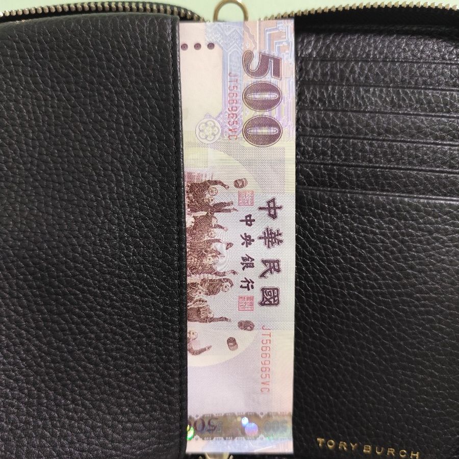 TB TORY BURCH THEA ZIP 荔枝紋 拉鍊手拿長夾 黑色 全新(年末限時特價1/1止)-12