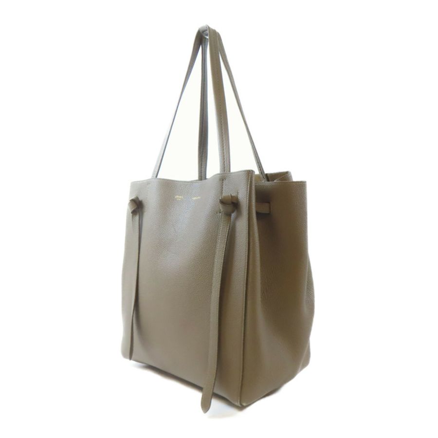 CELINE 牛皮皮革Small Cabas Phantom肩背袋啡色-2