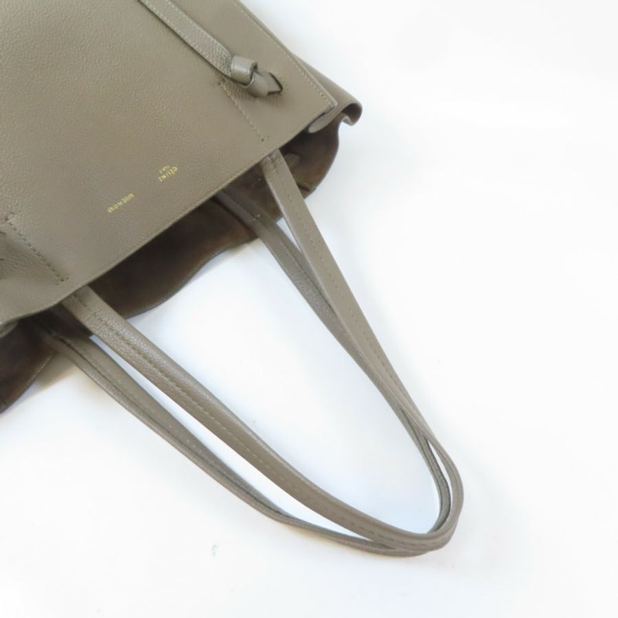 CELINE 牛皮皮革Small Cabas Phantom肩背袋啡色-4