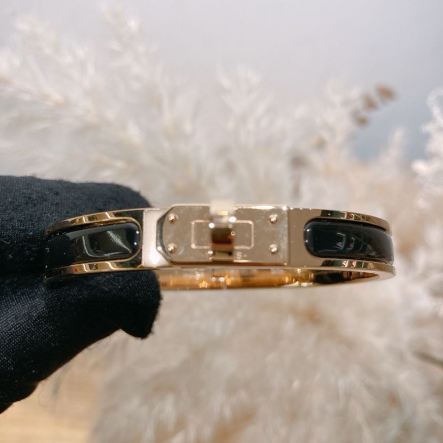 TW3916 HERMES 愛馬仕迷你凱莉鐲MINI CLIC KELLY BRACELET PM BLACK X RGHW-2