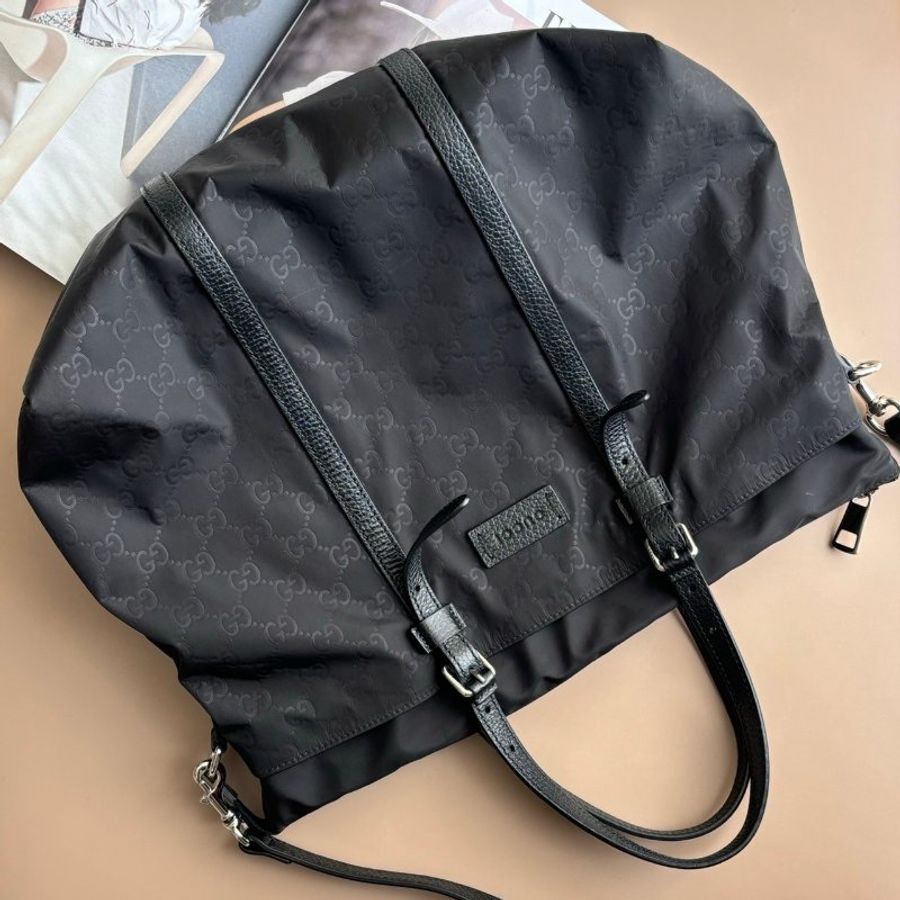 ::GUCCI:: 510332  黑尼龍兩用包-0