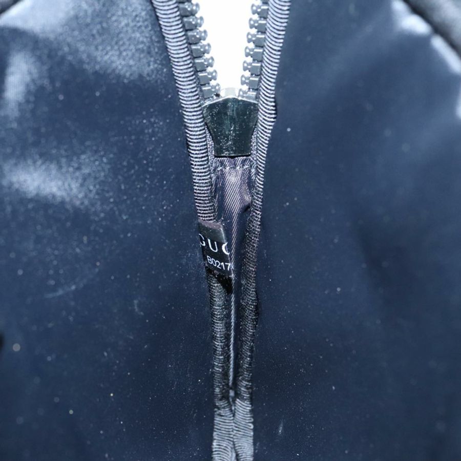 【日本直送】GUCCI 尼龍手拿包 黑色 銀色 473883 正品 bs18625-16