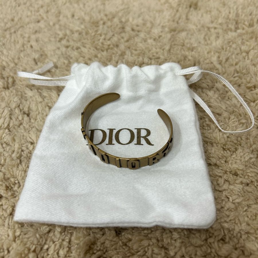 Christian dior 迪奧 復古金色 J’adior c型手環 手鍊-4