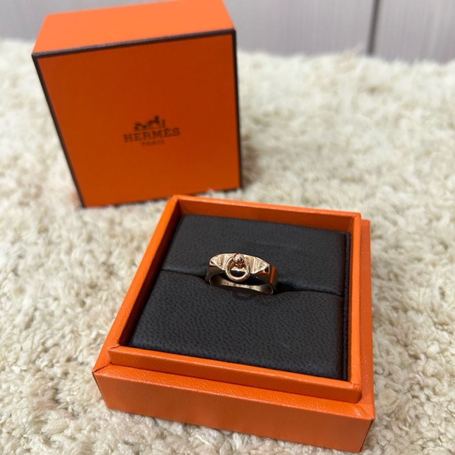 Hermes CDC Collier de chien戒指 k18 玫瑰金 53號-2