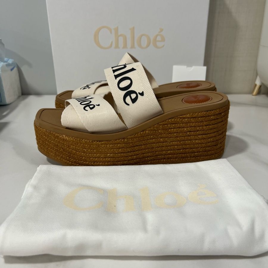 🎀名牌精品全新Chloe Woody 厚底涼鞋-2