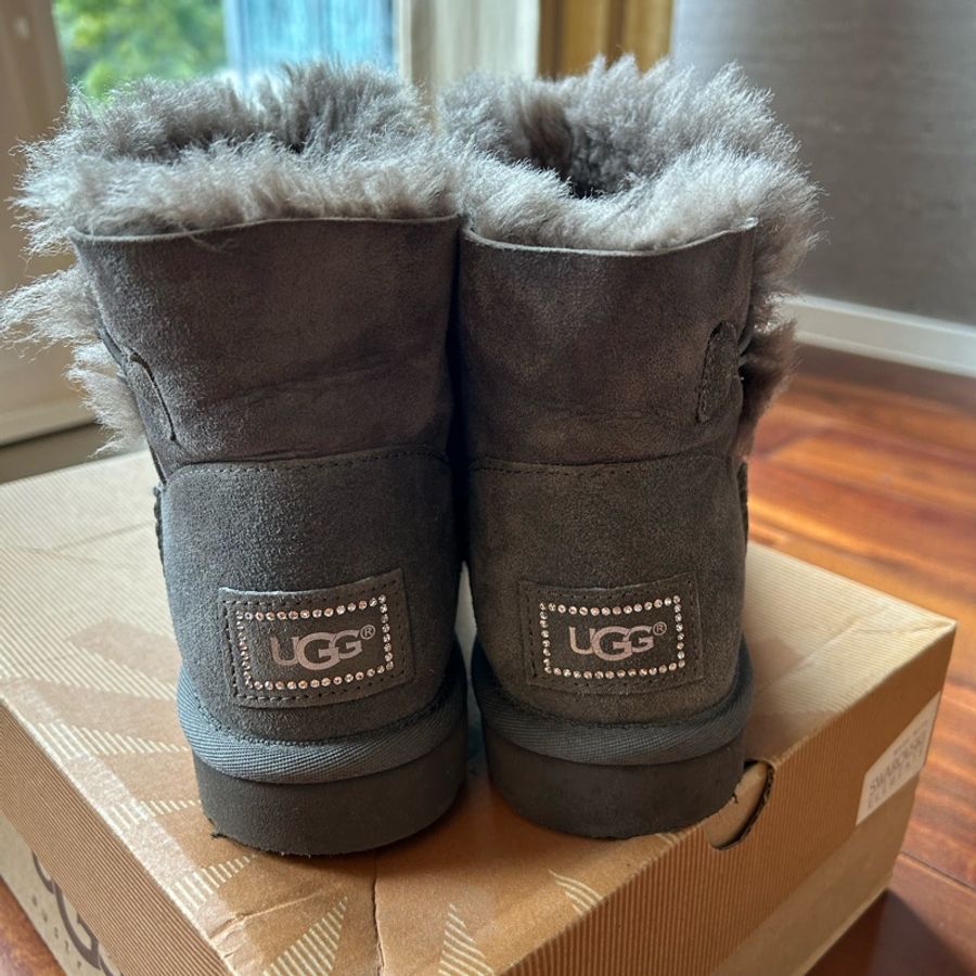 UGG Boots灰色水晶扣裝飾雪靴-2