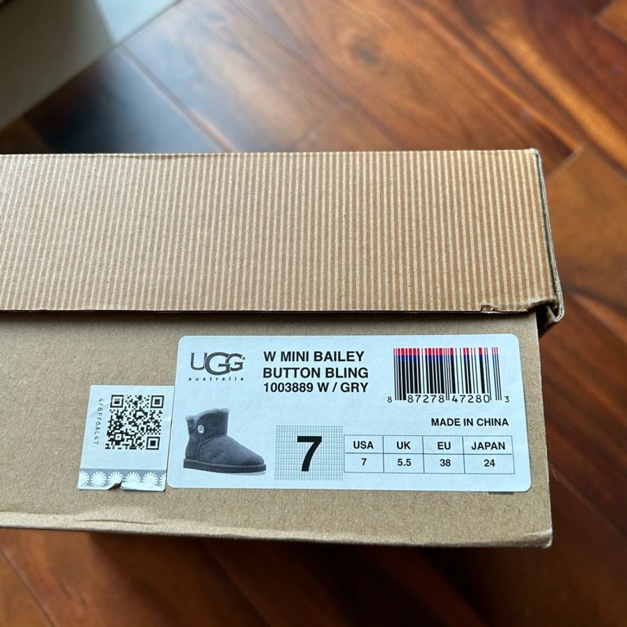 UGG Boots灰色水晶扣裝飾雪靴-6