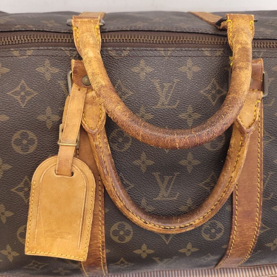 Louis Vuitton Keepall 55 兩用包 行李袋 無背帶-10