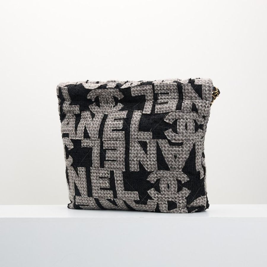 chanel 22bag 毛呢刺繡款-3