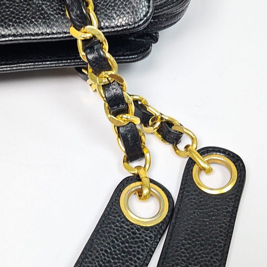 Chanel Vintage CC shoulder Bag黑色-33