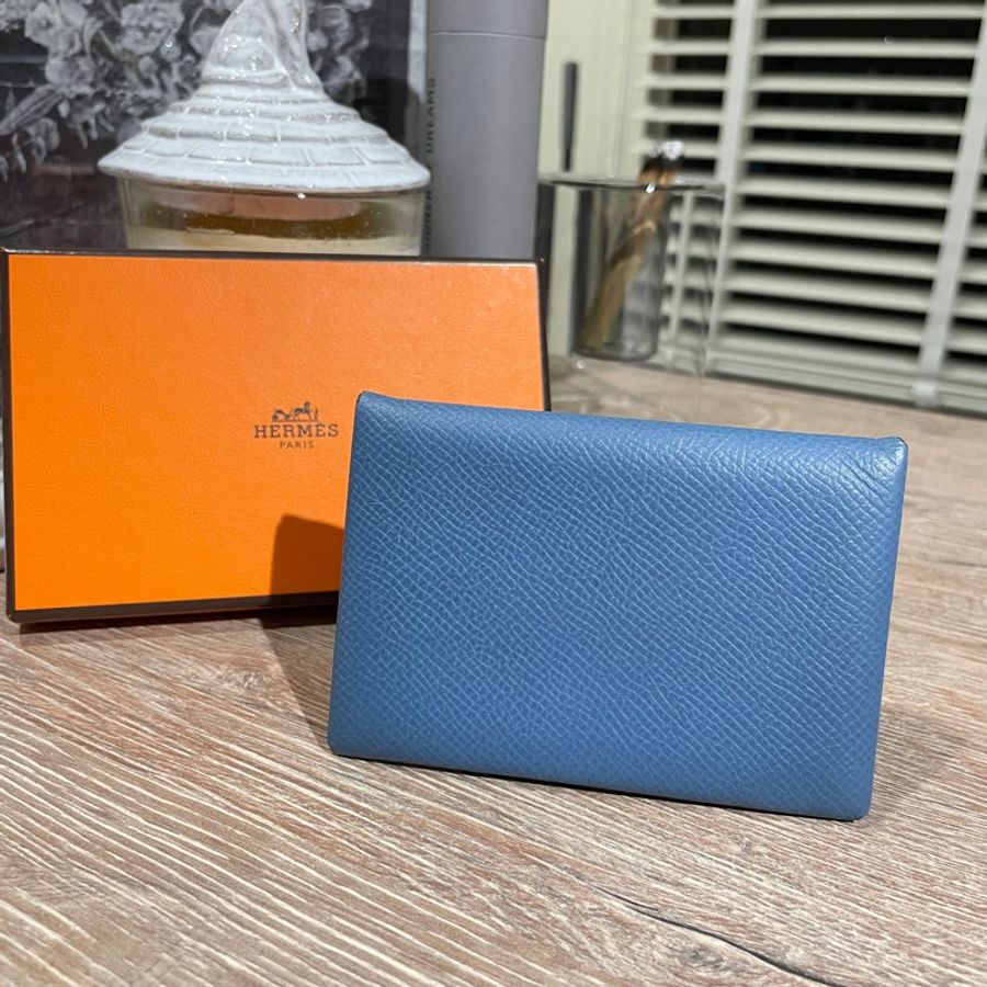 Hermes 牛仔藍卡夾-0