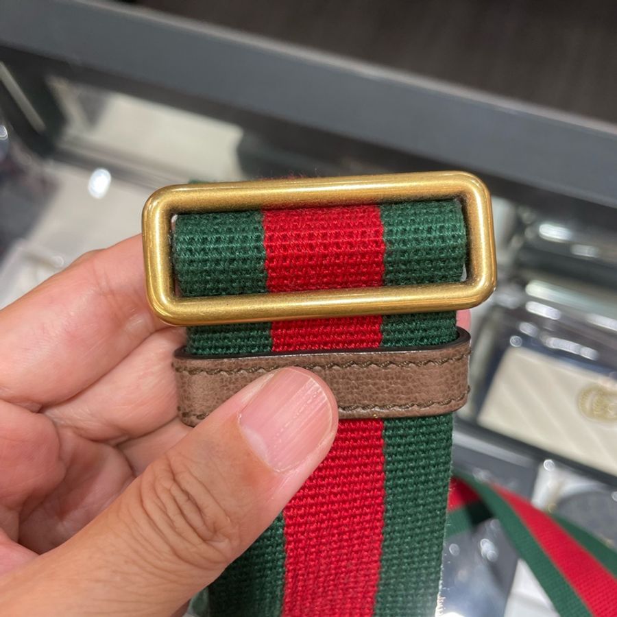 GUCCI 虎頭 防水雙面包/三層斜背包/側背包 大款495654 9成新-16