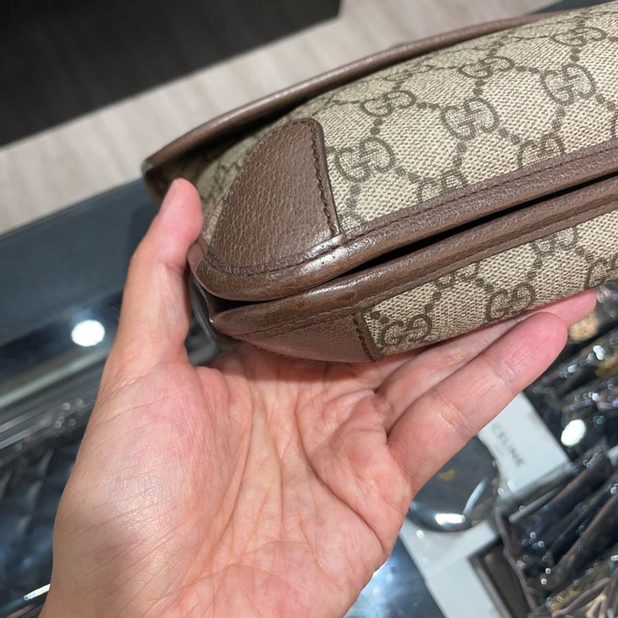 GUCCI 虎頭 防水雙面包/三層斜背包/側背包 大款495654 9成新-19