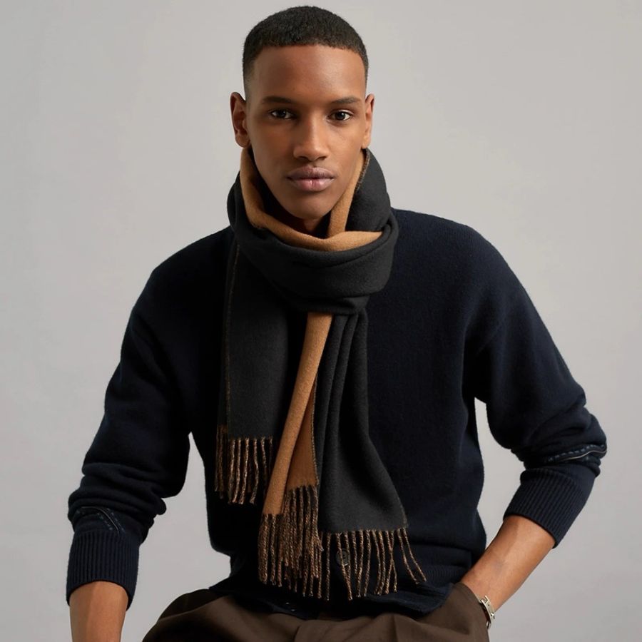 全新 現貨 🧡 Hermes Recto-Verso muffler scarf cashmere 雙面 頸巾 圍巾🧣-1