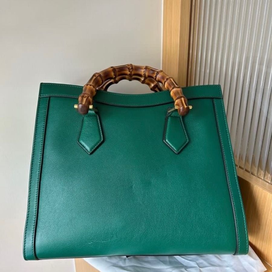 GUCCI Bamboo diana classic vintage 小款 復古 經典 全皮 竹節 手提包 上班族 小資-2