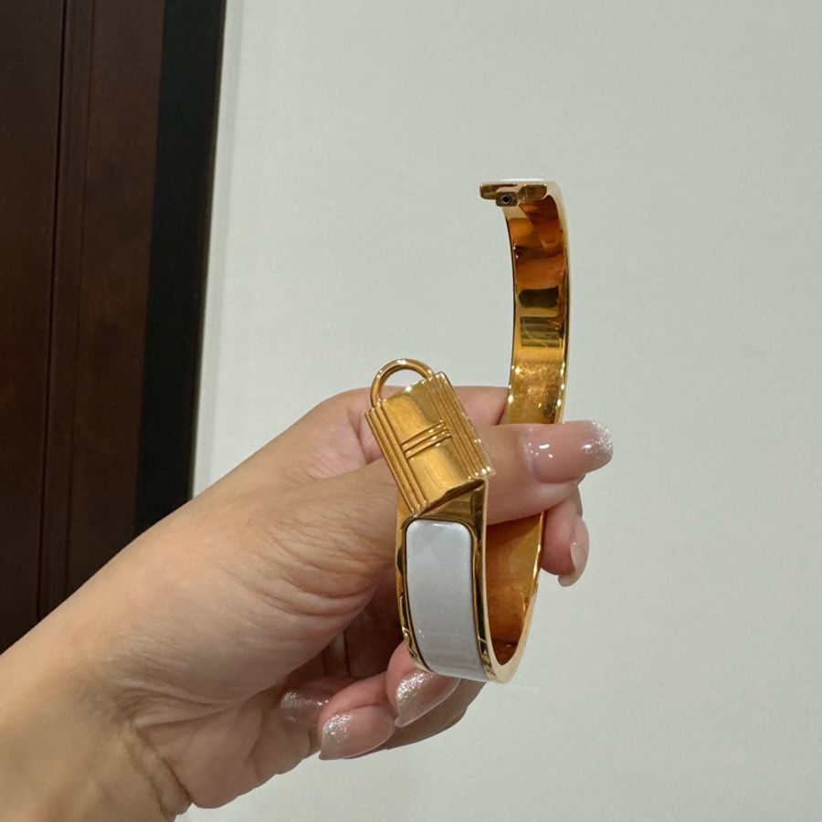 Hermes 愛馬仕 Clic Cadenas 白金 鎖頭 手環 手鐲 手鏈 手飾-9