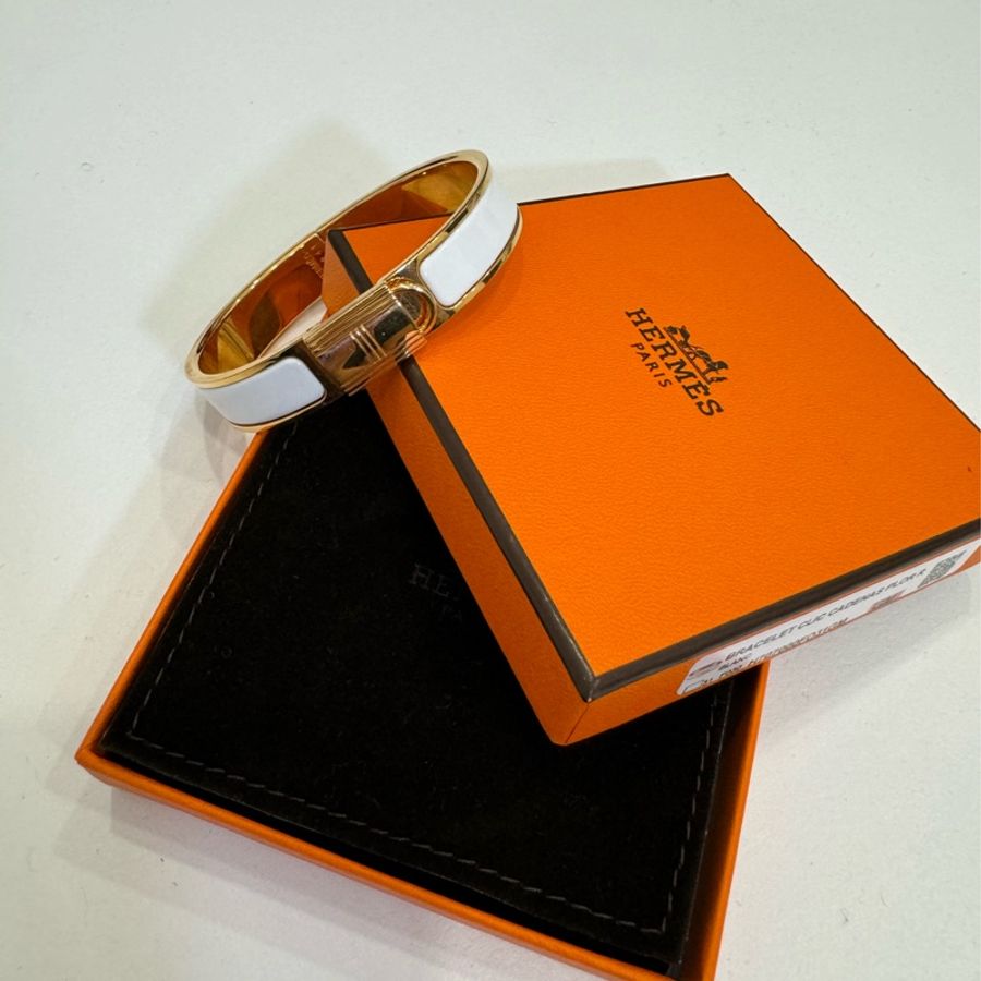 Hermes 愛馬仕 Clic Cadenas 白金 鎖頭 手環 手鐲 手鏈 手飾-14