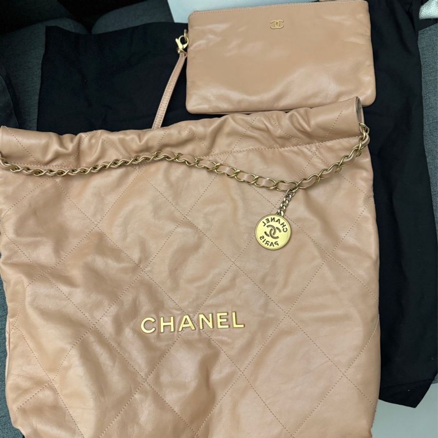 chanel22bag medium 23C 香奈兒垃圾包中號 焦糖色-15