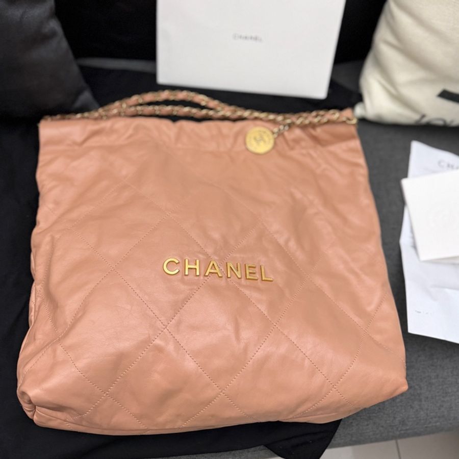 chanel22bag medium 23C 香奈兒垃圾包中號 焦糖色-18