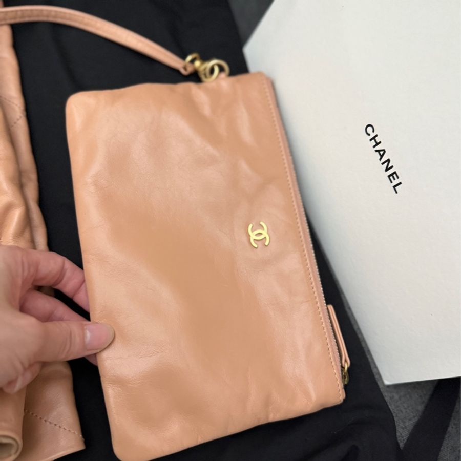 chanel22bag medium 23C 香奈兒垃圾包中號 焦糖色-20