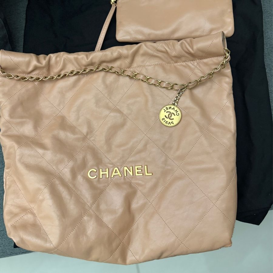 chanel22bag medium 23C 香奈兒垃圾包中號 焦糖色-21