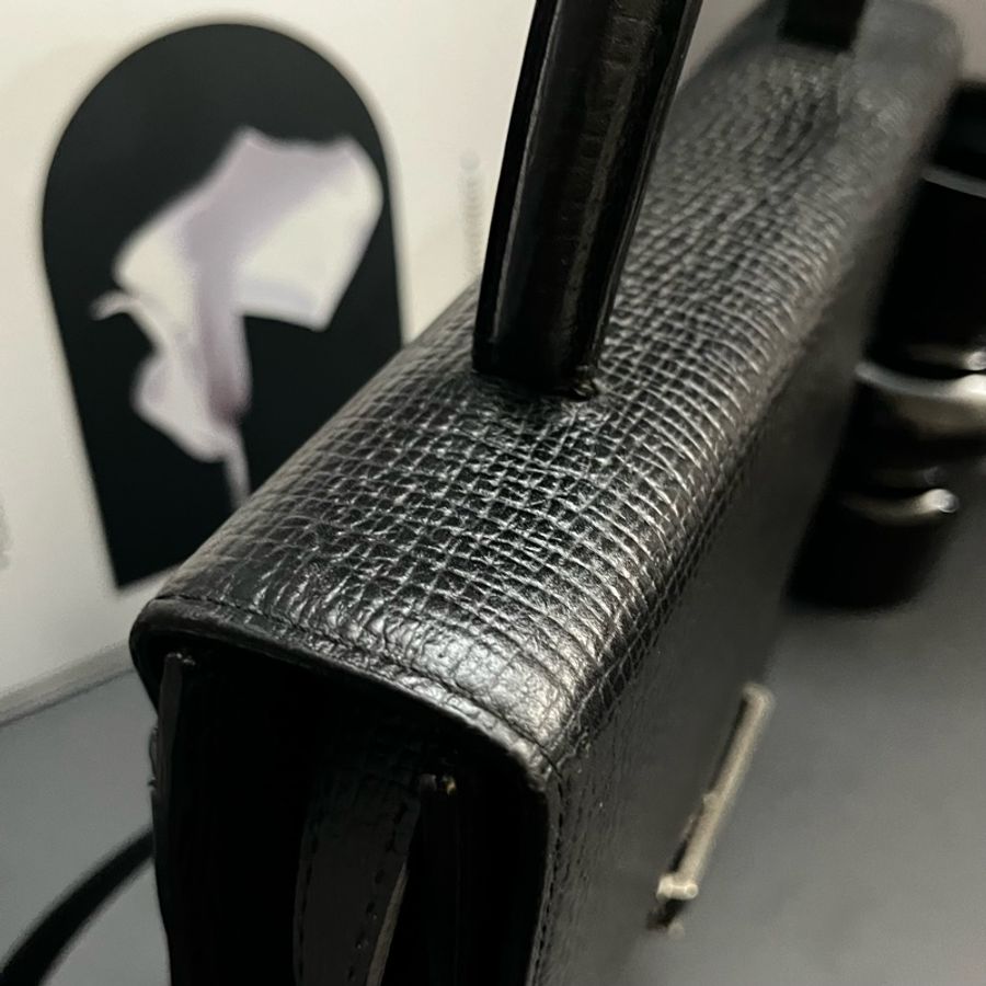 (極新) Loewe 極稀有 黑凱莉包 手提+斜背包-17
