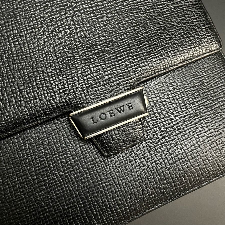(極新) Loewe 極稀有 黑凱莉包 手提+斜背包-19