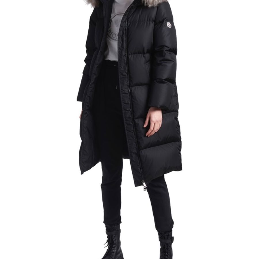 Moncler厚款狐狸毛長羽絨大衣-4