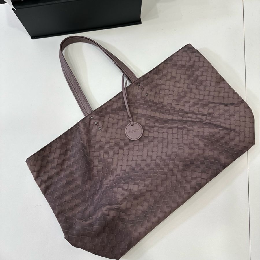 Bottega Veneta BV Intreccho Beige 尼龍編織 托特包 手提包 肩背包 購物包 電腦包-8