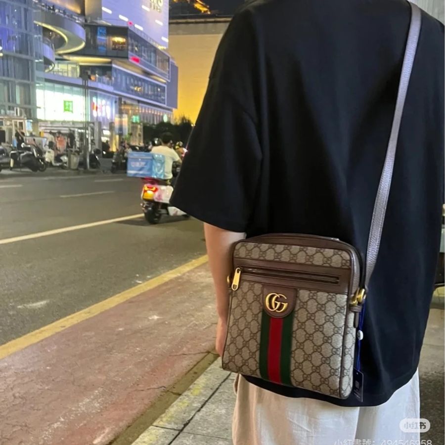 Gucci Ophidia 古馳 老花雙G Logo 郵差包/ 斜背包-3