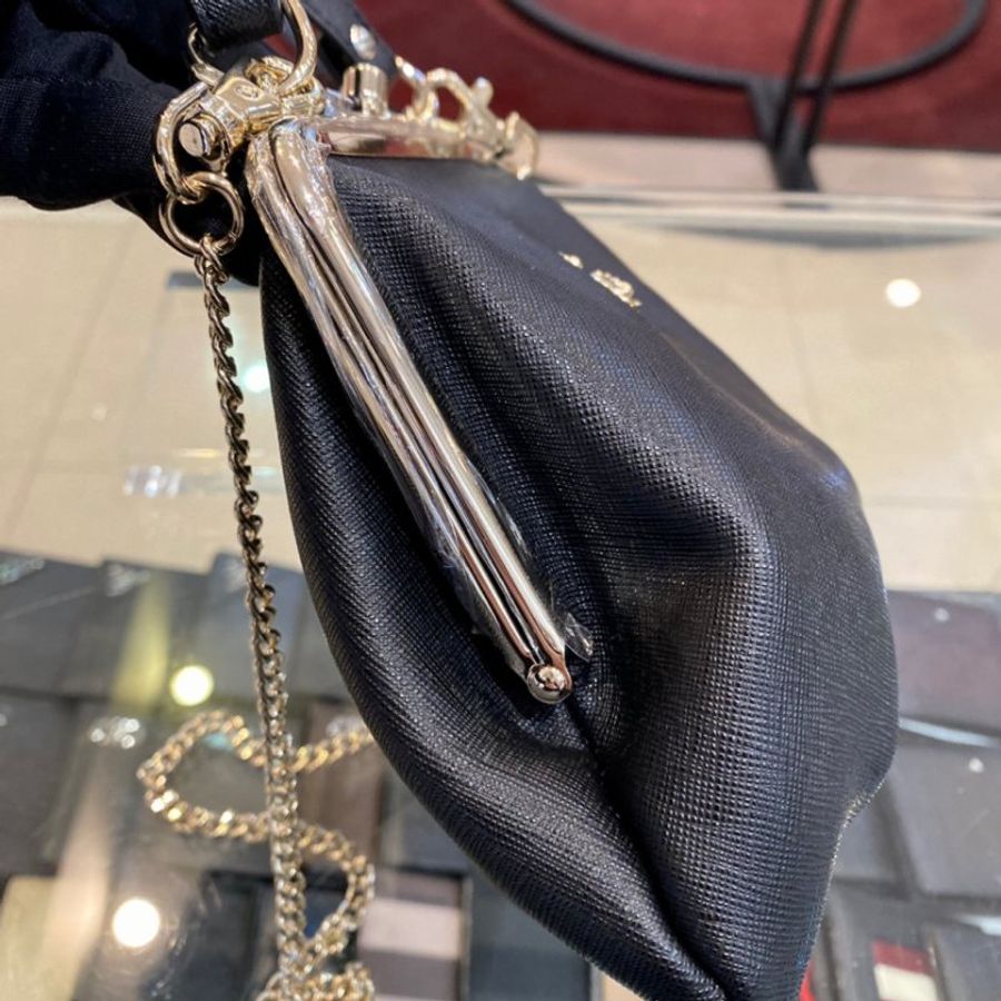 🎁夏季折扣🎁Vivienne Westwood Granny Frame 經典復古手提包 黑色-8