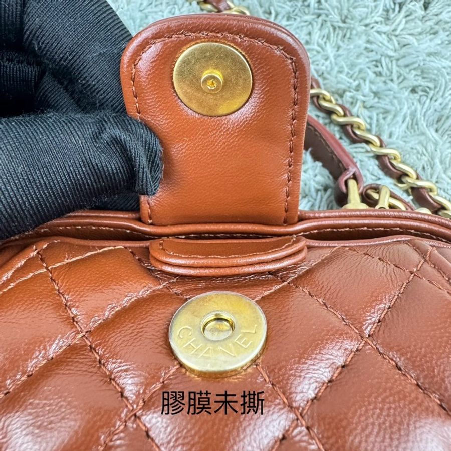 香奈兒Chanel 24a Doctor醫生包 手提包 斜背包 焦糖金釦-22