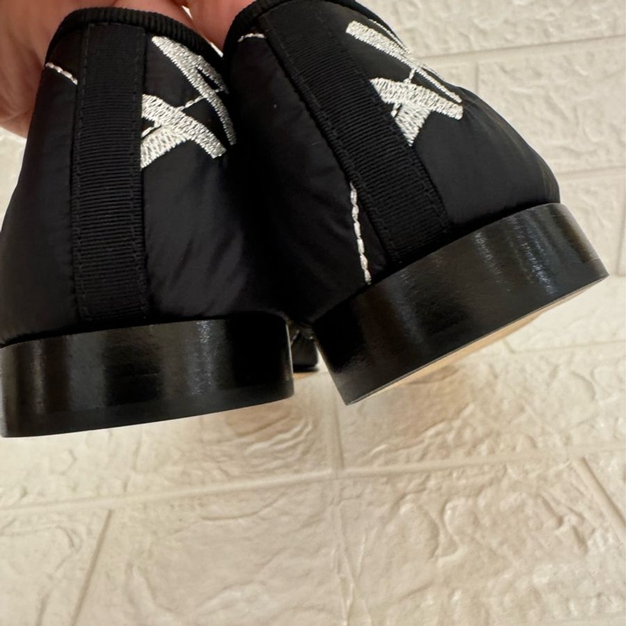 Chanel 黑色尼龍材質平底鞋-13