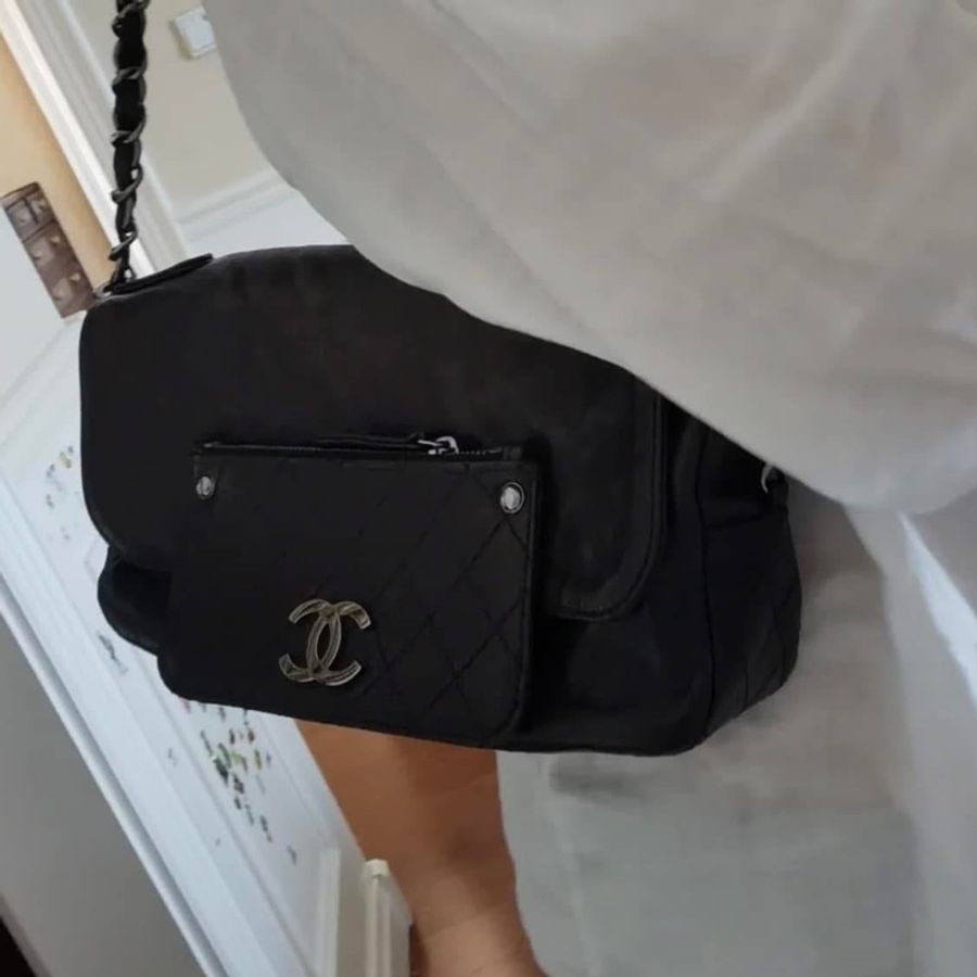 CHANEL 絕美魚子醬牛皮🖤機車包/腋下包 無痛入手-2