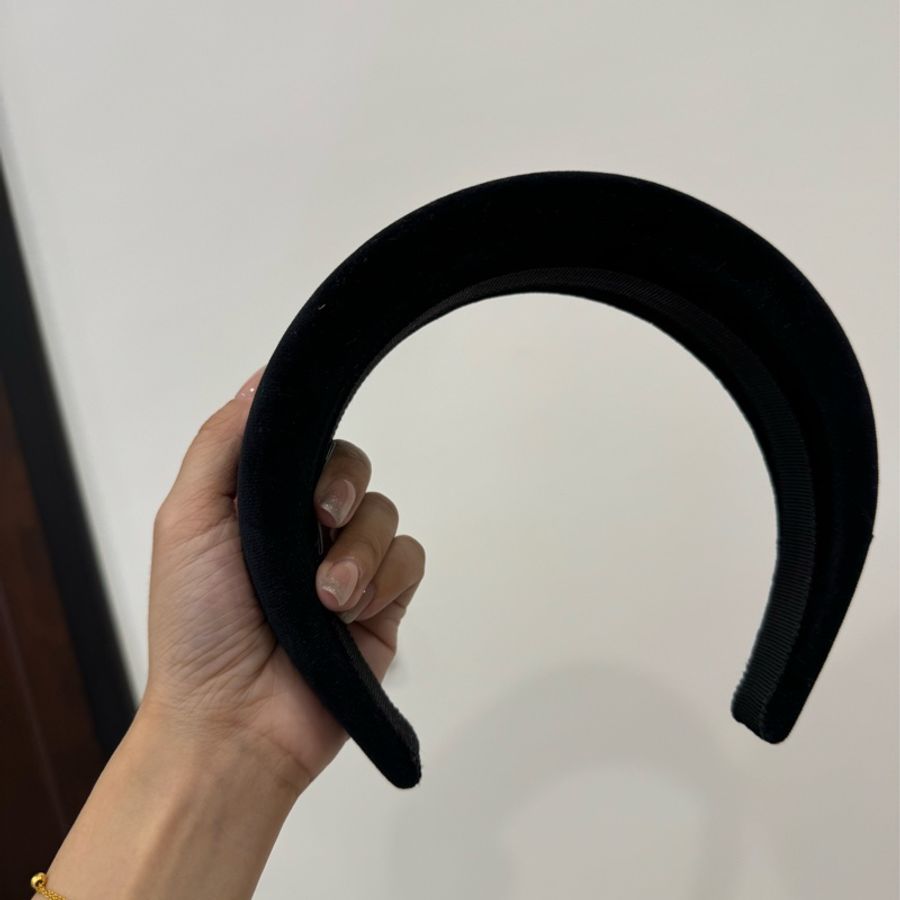 parda 黑色 絲絨 髮箍 髮帶 髮飾-4