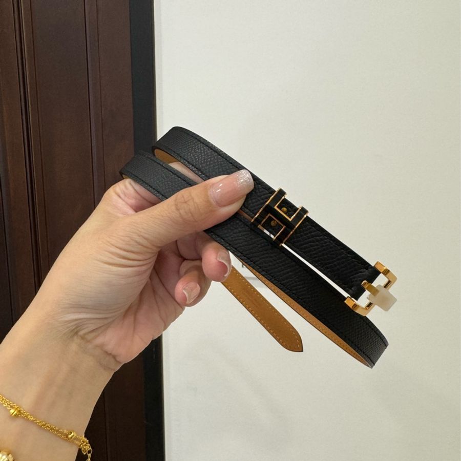 hermes 愛馬仕 Pop H 15 黑金 玫瑰金 腰帶 皮帶 腰封-3