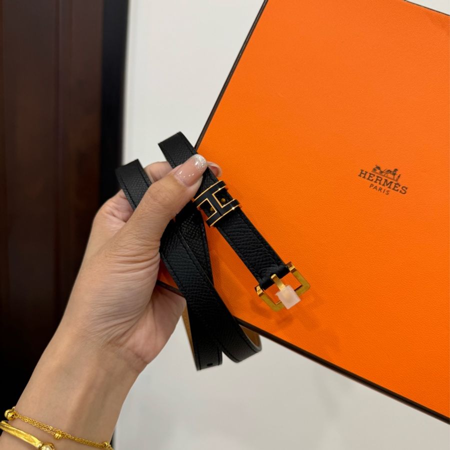 hermes 愛馬仕 Pop H 15 黑金 玫瑰金 腰帶 皮帶 腰封-14
