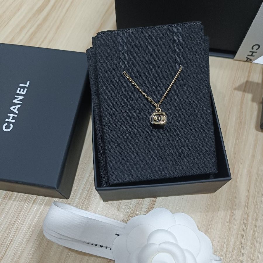 Chanel 25C 黑金小方糖項鍊 爆款必入-4
