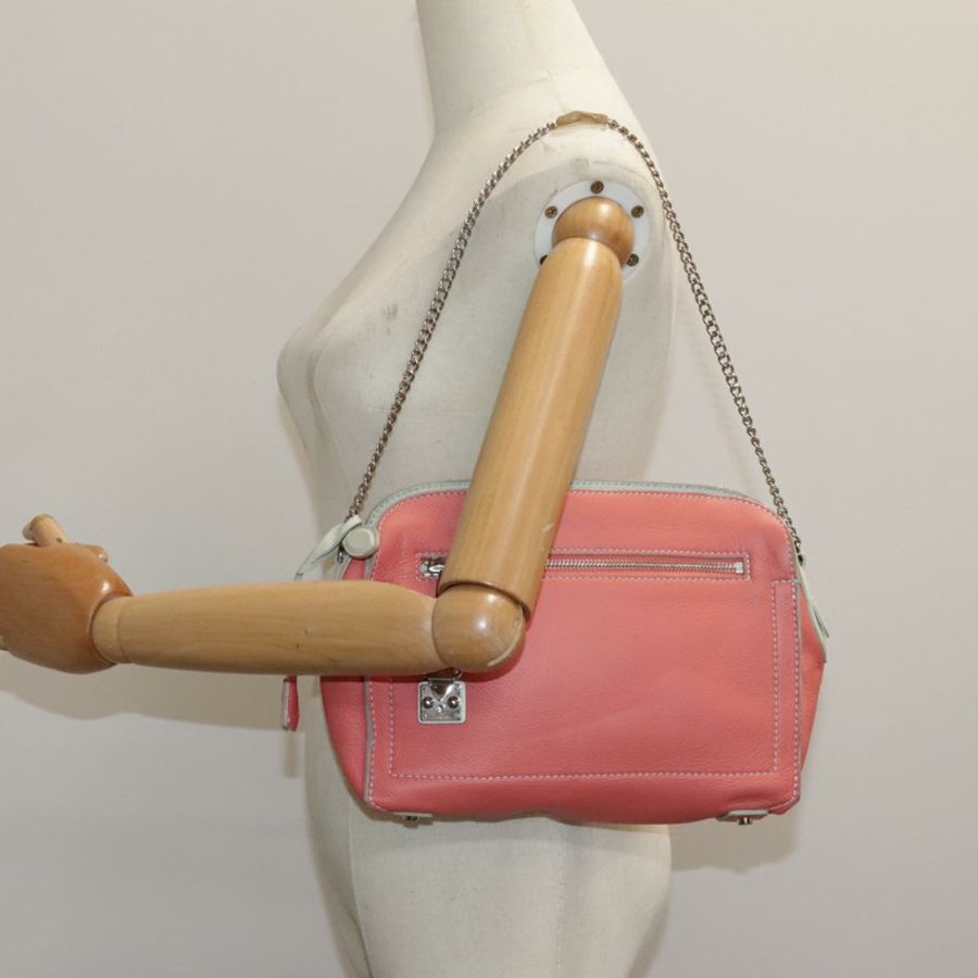 【日本直送】路易威登 Pochette Corail 粉紅皮革單肩包 M94181 LV Auth bs18764-25
