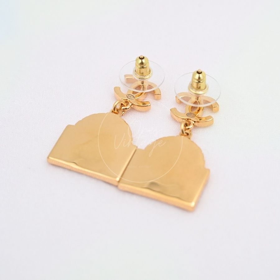 [Brand New] Chanel CC Rue Cambon Dangle Earrings-19