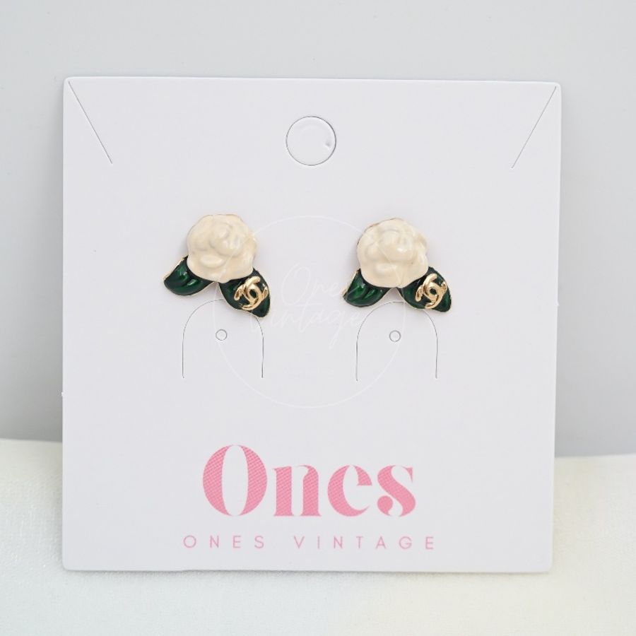 [Pre-owned] Chanel Camellia Earrings-18