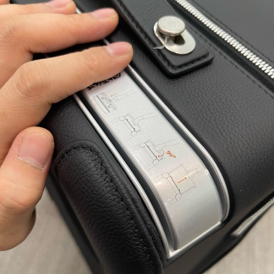 Hermes 愛馬士 suitcase 行李箱 黑色布+皮-7