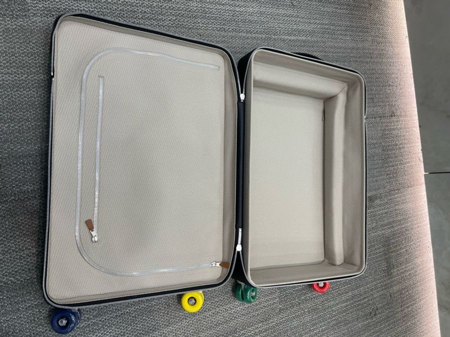 Hermes 愛馬士 suitcase 行李箱 黑色布+皮-8