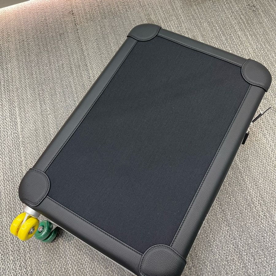 Hermes 愛馬士 suitcase 行李箱 黑色布+皮-10