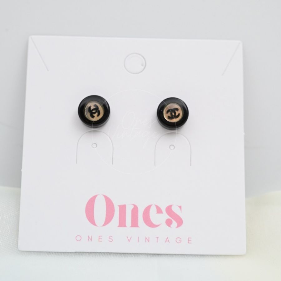 [Pre-owned] Chanel CC Mark Logo Mirror Circle Round Earrings-22